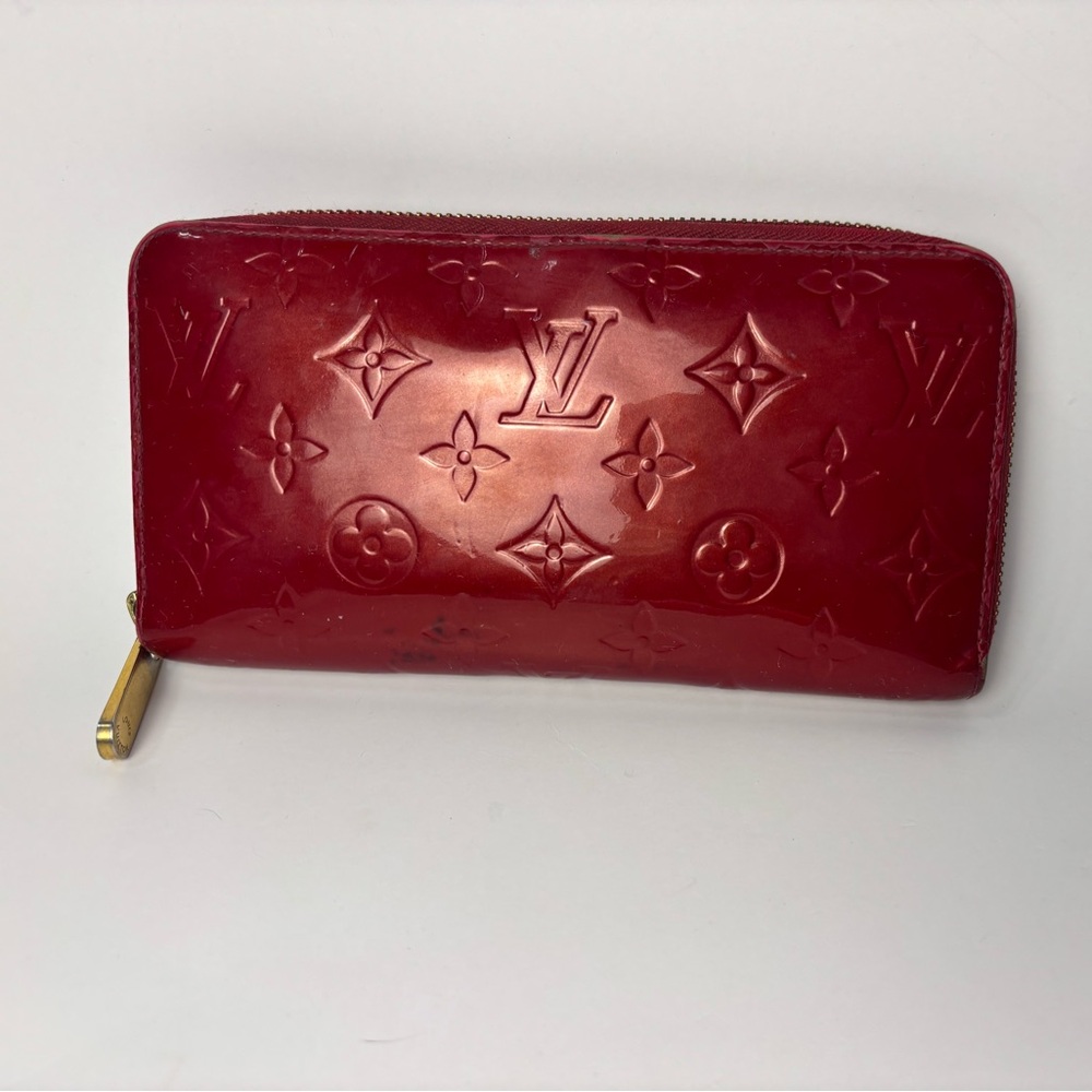 Authentic Louis Vuitton Red Vernis Wallet